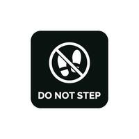 Do not step packaging mark icon symbol vector