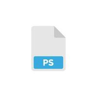 PS file icon isolated on white background vector