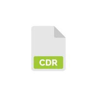 CDR file icon isolated on white background vector