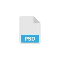 PSD file icon isolated on white background vector