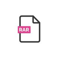 RAR file icon isolated on white background vector