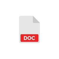 Doc archivo icono aislado en blanco antecedentes vector