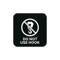 Do not use hooks packaging mark icon symbol vector