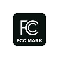 fcc embalaje marca icono símbolo vector