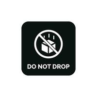 Do not drop packaging mark icon symbol vector