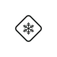 Extreme cold caution warning symbol design vector
