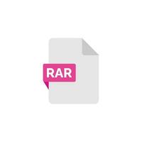 RAR file icon isolated on white background vector