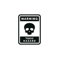 Toxic hazard caution warning symbol design vector