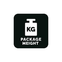 Package weight packaging mark icon symbol vector