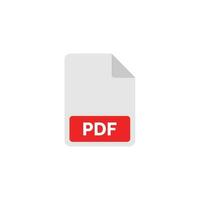 PDF file icon isolated on white background vector