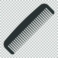 Hair brush icon in flat style. Comb accessory vector illustration on isolated background. Hairbrush business concept.