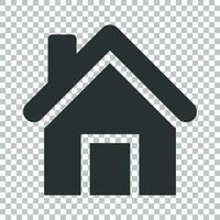 House building icon in flat style. Home apartment vector illustration on isolated background. House dwelling business concept.