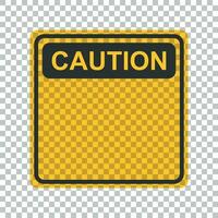 Warning, caution sign icon in flat style. Danger alarm vector illustration on isolated background. Alert risk business concept.