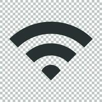 Wifi internet sign icon in flat style. Wi-fi wireless technology vector illustration on isolated background. Network wifi business concept.
