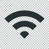 Wifi internet sign icon in flat style. Wi-fi wireless technology vector illustration on isolated background. Network wifi business concept.