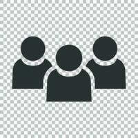 People communication icon in flat style. People vector illustration on isolated background. Partnership business concept.