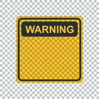 Warning, caution sign icon in flat style. Danger alarm vector illustration on isolated background. Alert risk business concept.