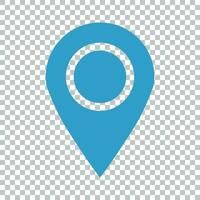 Pin map icon in flat style. Gps navigation vector illustration on isolated background. Target destination business concept.