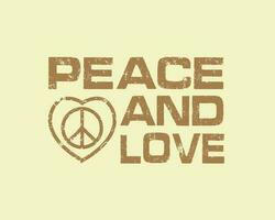 Peace and love quotes background vector eps