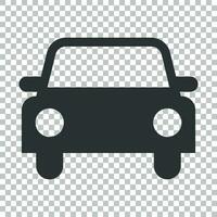 Car icon in flat style. Automobile car vector illustration on isolated background. Auto business concept.