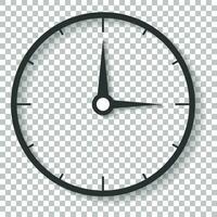 Clock countdown icon in flat style. Time chronometer vector illustration on isolated background. Clock business concept.