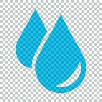 Water drop icon in flat style. Raindrop vector illustration on isolated background. Droplet water blob business concept.