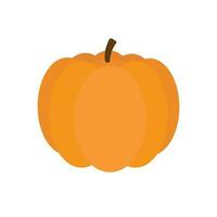 Vector flat hand drawn pumpkin isolated on white background