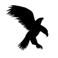 Vector flying American eagle silhouette