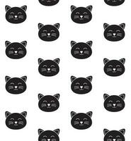 Vector seamless pattern of cat face head