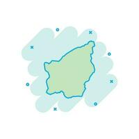 icono de mapa de san marino de dibujos animados vectoriales en estilo cómico. pictograma de ilustración de signo de san marino. concepto de efecto de salpicadura de negocio de mapa de cartografía. vector