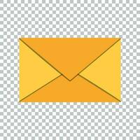 Mail envelope icon in flat style. Email message vector illustration on isolated background. Mailbox e-mail business concept.