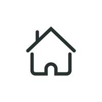 House building icon in flat style. Home apartment vector illustration on white isolated background. House dwelling business concept.