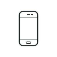 Smartphone icon in flat style. Phone handset vector illustration on white isolated background. Smartphone business concept.