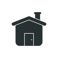 House building icon in flat style. Home apartment vector illustration on white isolated background. House dwelling business concept.