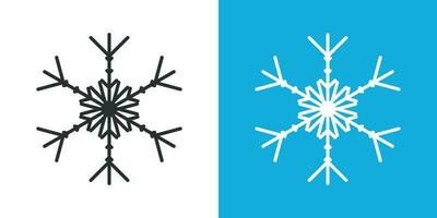 Snowflake icon in flat style. Snow flake winter vector illustration on isolated background. Christmas snowfall ornament business concept.