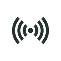 Wifi internet sign icon in flat style. Wi-fi wireless technology vector illustration on white isolated background. Network wifi business concept.