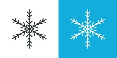 Snowflake icon in flat style. Snow flake winter vector illustration on isolated background. Christmas snowfall ornament business concept.