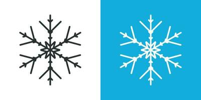 Snowflake icon in flat style. Snow flake winter vector illustration on isolated background. Christmas snowfall ornament business concept.