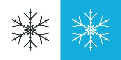 Snowflake icon in flat style. Snow flake winter vector illustration on isolated background. Christmas snowfall ornament business concept.