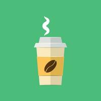 Coffee, tea cup icon in flat style. Coffee mug vector illustration on isolated background. Drink business concept.