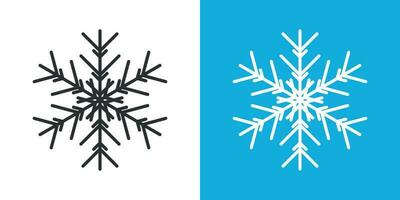 Snowflake icon in flat style. Snow flake winter vector illustration on isolated background. Christmas snowfall ornament business concept.