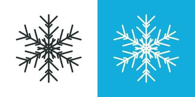 Snowflake icon in flat style. Snow flake winter vector illustration on isolated background. Christmas snowfall ornament business concept.