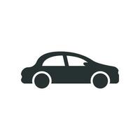 Car icon in flat style. Automobile car vector illustration on white isolated background. Auto business concept.