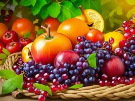 delicioso sano y nutritivo frutas cautivador fotos, generativo ai foto