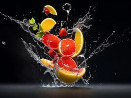 Delicious Healthy and Nutritious Fruits Captivating Pictures, Generative AI photo