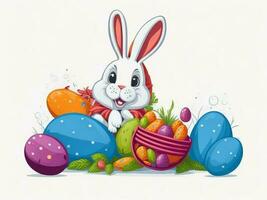 Vibrant Easter Design Celebrate the Season with Joyful and Eye-Catching Creations, Generative AI photo