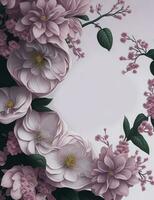 Elegant Floral Background Enhance Your Designs with Beautiful and Versatile Floral Patterns, Generative AI photo