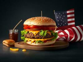 el mejor caliente picante hamburguesa fotografía imágenes será satisfacer tu antojos, generativo ai foto