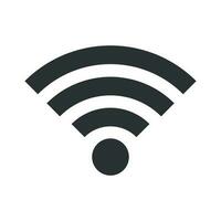 Wifi internet sign icon in flat style. Wi-fi wireless technology vector illustration on white isolated background. Network wifi business concept.