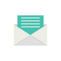 Mail envelope icon in flat style. Email message vector illustration on white isolated background. Mailbox e-mail business concept.